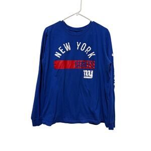 Nike New York Giants Long Sleeve Shirt Big Blue Size Large